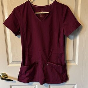 Maroon Scrub Top